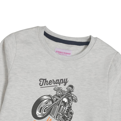 THERAPY OATMEAL BOYS LONG SLEEVE SWEAT-SHIRT