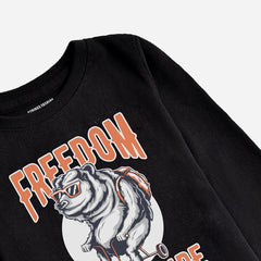 Digital Printed Freedom Adventure Junior Boys Long Sleeve T.Shirt