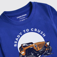 MONSTAR TRUCK JUNIOR NAVY PEONY COLOR BOYS LONG SLEEVE T.SHIRT