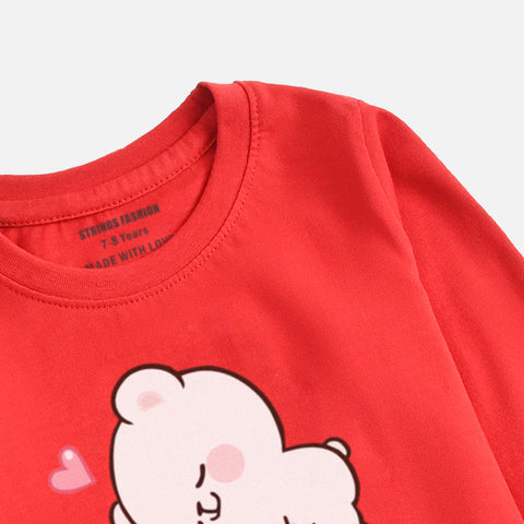 DIGITAL PRINTED MILK & MOCHA JUNIOR FEISTA COLOR GIRLS LONG SLEEVE T.SHIRT