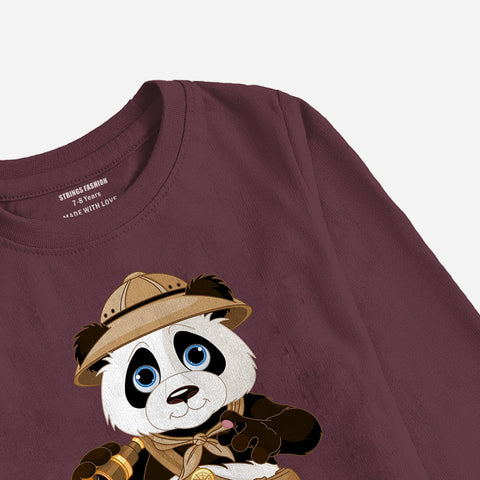 PIRATE PANDA JUNIOR BOYS LONG SLEEVE T-SHIRT