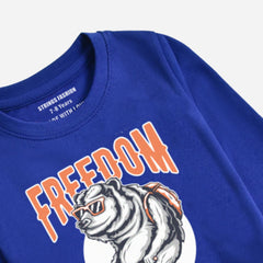 Digital Printed Freedom Adventure Junior Boys Long Sleeve T.Shirt