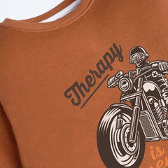 BIKE LIGHT BROWN COLOR BOYS LONG SLEEVE SWEAT-SHIRT