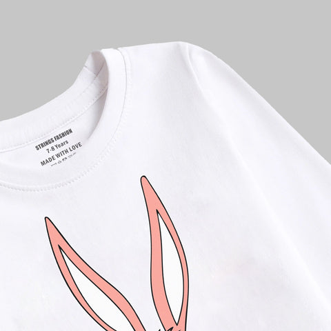 Digital Printed Bug Bunny Junior Girls Long Sleeves T.shirt