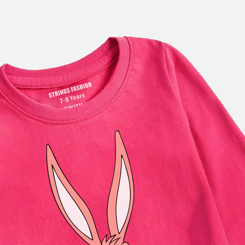 Digital Printed BUG Bunny Junior Girls Long Sleeve T.Shirt