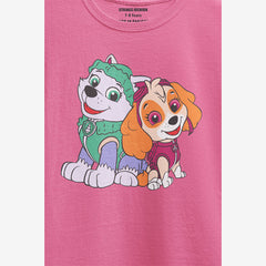 PAW JUNIOR PINK GIRLS T.SHIRT