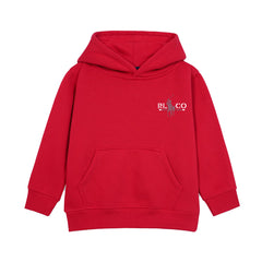 RAPHA POLO RED BOYS FLEECE HOODIE