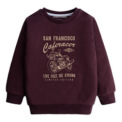 SAN FRANCISCO JUNIOR MEHOON COLOR BOYS LONG SLEEVE SWEAT-SHIRT