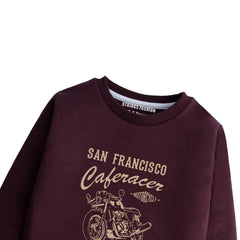 SAN FRANCISCO JUNIOR MEHOON COLOR BOYS LONG SLEEVE SWEAT-SHIRT