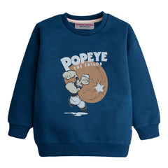 POPEYE NAVY BOYS LONG SLEEVE SWEAT-SHIRT