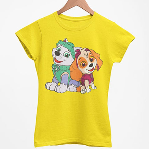 PAW JUNIOR C.YELLOW GIRLS T.SHIRT