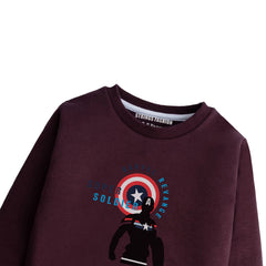 SUPER SOLDIER JUNIOR MEHROON COLOR BOYS LONG SLEEVE SWEAT-SHIRT