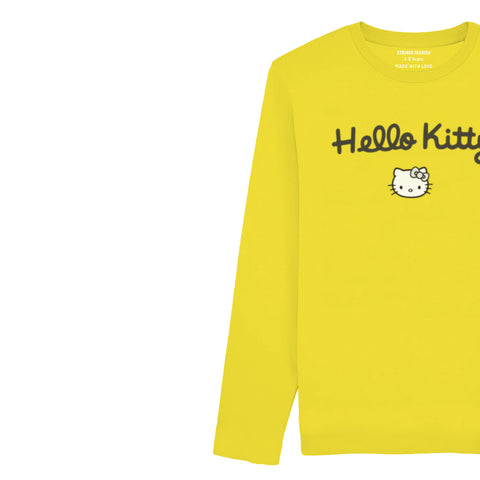 HELLO KITTY JUNIOR BLAZING YELLOW COLOR GIRLS LONG SLEEVE T-SHIRT