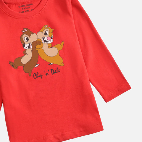 CHIP & DALE JUNIOR FIESTA GIRLS LONG SLEEVE T-SHIRT