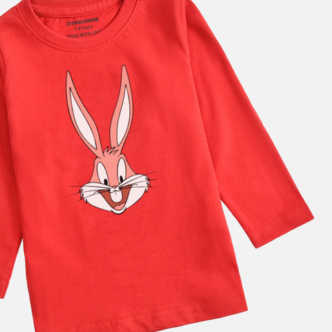 BUG BUNNY JUNIOR FEISTA COLOR GIRLS LONG SLEEVE T-SHIRT