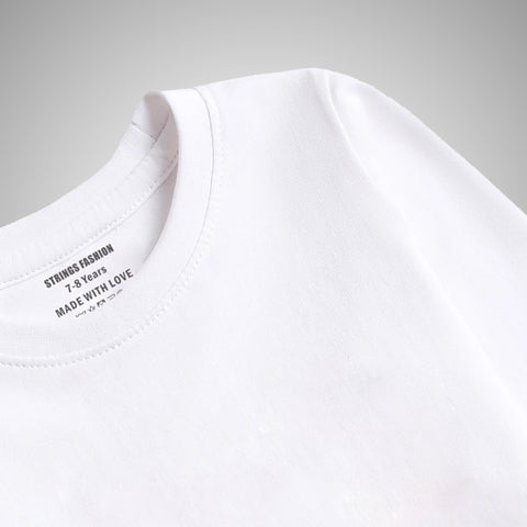 Junior Snow-White Color Girls Long Sleeve T.Shirt