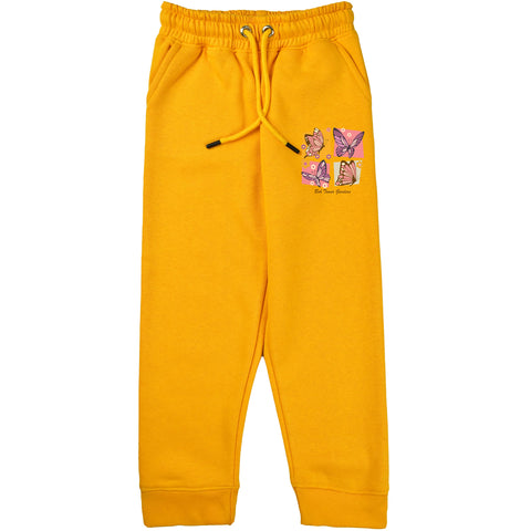 BUTTERFLY MUSTERED COLOR GIRLS FLEECE TRACK SUIT