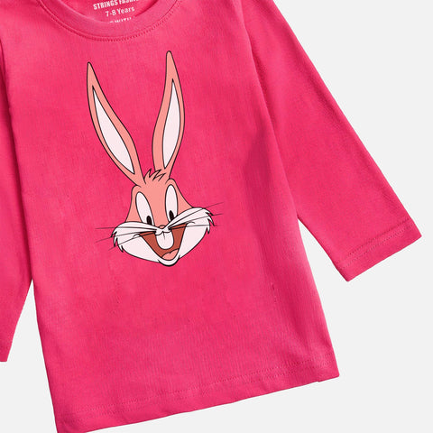Digital Printed BUG Bunny Junior Girls Long Sleeve T.Shirt