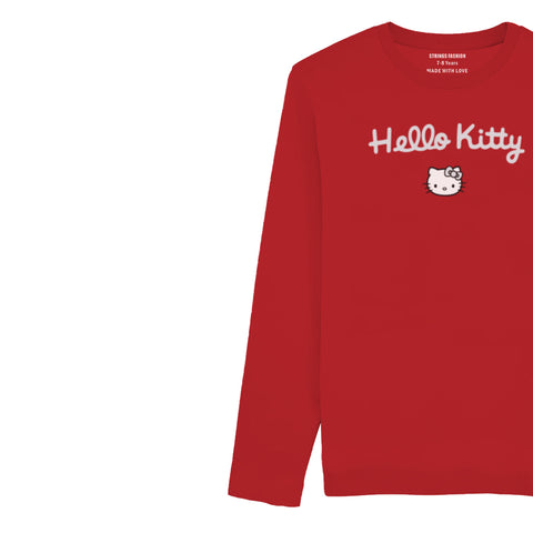 HELLO KITTY JUNIOR FEIRY RED COLOR GIRLS LONG SLEEVE T-SHIRT