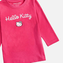 Digital Printed Hello Kitty Junior Girls Long Sleeve T.Shirt