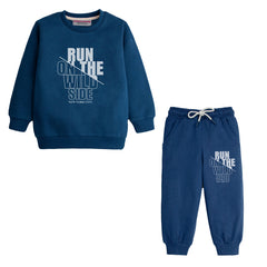 RUN ON THE WILD SIDE JUNIOR BOY BLUE HEADER TRACK SUIT