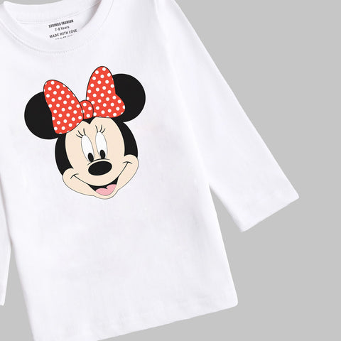 Digital Printed MinnieJunior Girls Long Sleeve T.Shirt