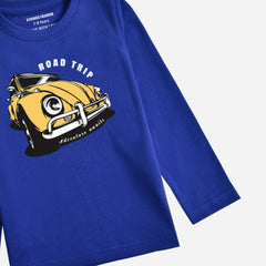 Digital Printed Road Trip Car Junior Boys Long Sleeve T.Shirt