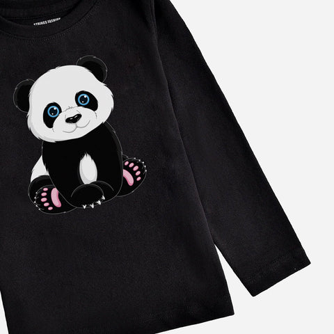 CUTE PANDA JUNIOR BOYS LONG SLEEVE T-SHIRT