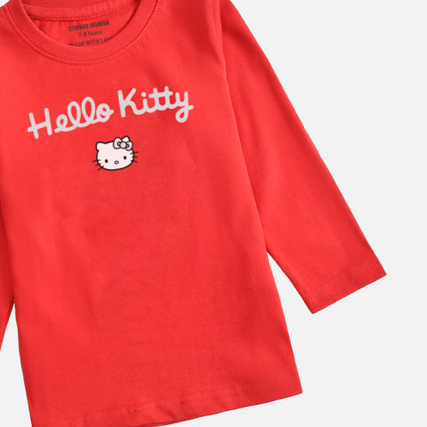 HELLO KITTY JUNIOR FEISTA COLOR GIRLS LONG SLEEVE T-SHIRT