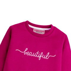 BEAUTIFUL RED GIRLS LONG SLEEVE SWEAT-SHIRT