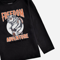 Digital Printed Freedom Adventure Junior Boys Long Sleeve T.Shirt