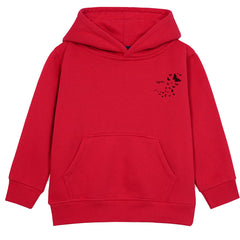 BUTTERFLIES RED GIRLS FLEECE HOODIE