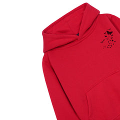 BUTTERFLIES RED GIRLS FLEECE HOODIE