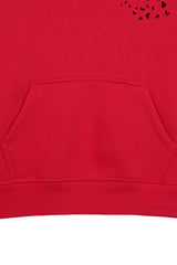 BUTTERFLIES RED GIRLS FLEECE HOODIE