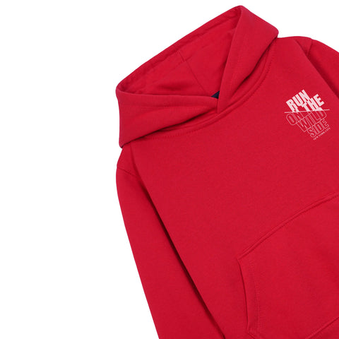 RUN ON THE RED BOYS FLEECE HOODIE