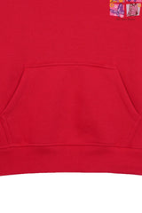 FOUR BUTTERFLIES RED GIRLS FLEECE HOODIE