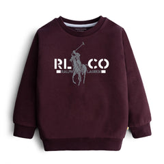 DIGITAL POLO PRINTED Maroon Color Boys Long Sleeve Sweat-Shirt