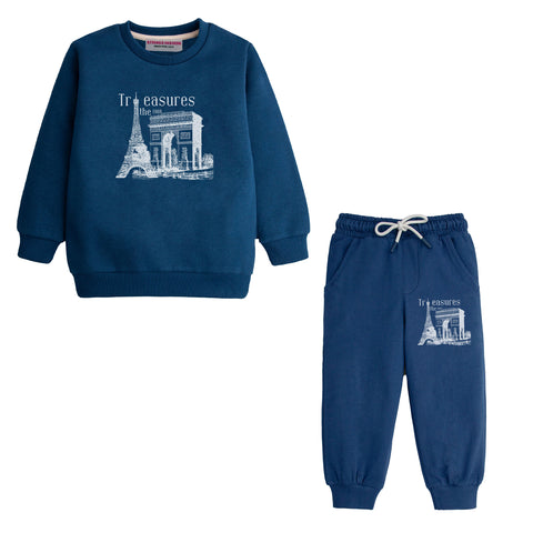 TREASURES JUNIOR BOY BLUE HEADER TRACK SUIT