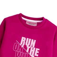 RUN ON THE WILD SIDE RED COLOR BOYS LONG SLEEVE SWEAT-SHIRT