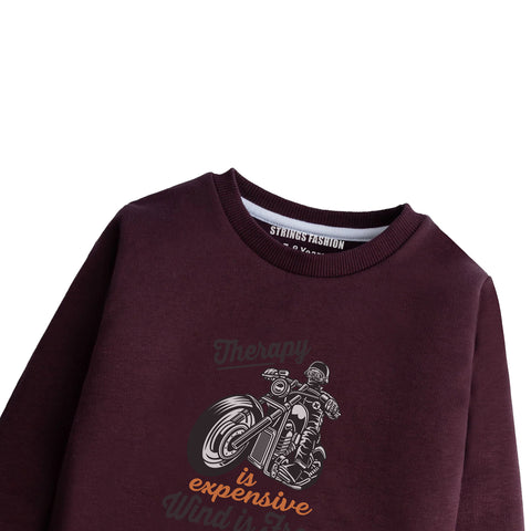 THERAPY JUNIOR MEHROON COLOR BOYS LONG SLEEVE SWEAT-SHIRT