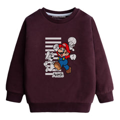 SUPER MARIO MEHOON COLOR BOYS LONG SLEEVE SWEAT-SHIRT