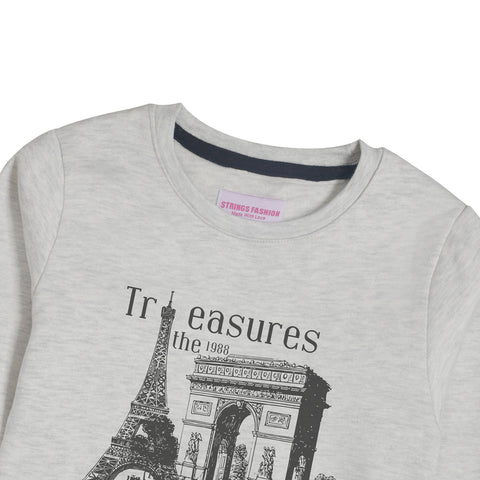 TREASURES OATMEAL BOYS LONG SLEEVE SWEAT-SHIRT