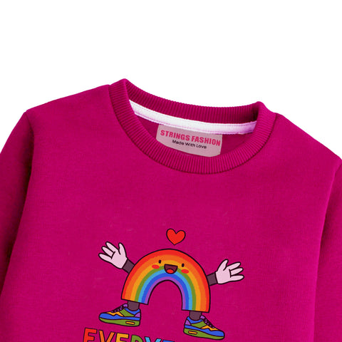 EVERYTHING RED COLOR BOYS LONG SLEEVE SWEAT-SHIRT