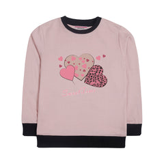SWEET TIME PINK GIRLS LONG SLEEVE SWEAT-SHIRT