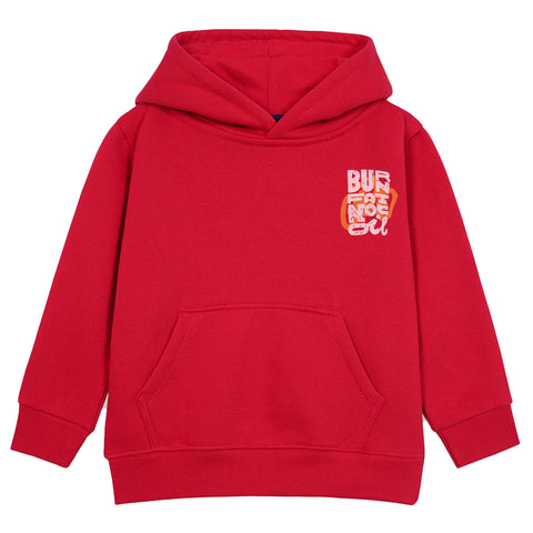 BURN FOR FAT RED BOYS FLEECE HOODIE