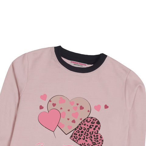 SWEET TIME PINK GIRLS LONG SLEEVE SWEAT-SHIRT