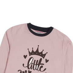 LITTLE PRINCESS PINK GIRLS LONG SLEEVE SWEAT-SHIRT