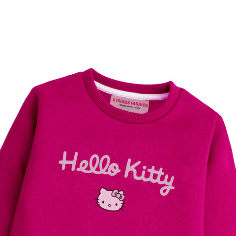 HELLO KITTY RED GIRLS LONG SLEEVE SWEAT-SHIRT