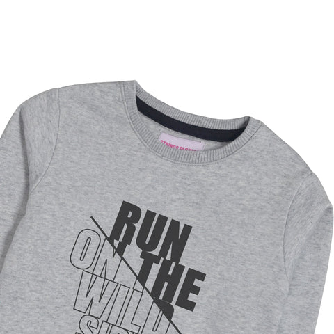 RUN ON THE WILD SIDE GREY HEADER BOYS SWEAT-SHIRT