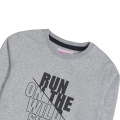 RUN ON THE WILD SIDE GREY HEADER BOYS SWEAT-SHIRT
